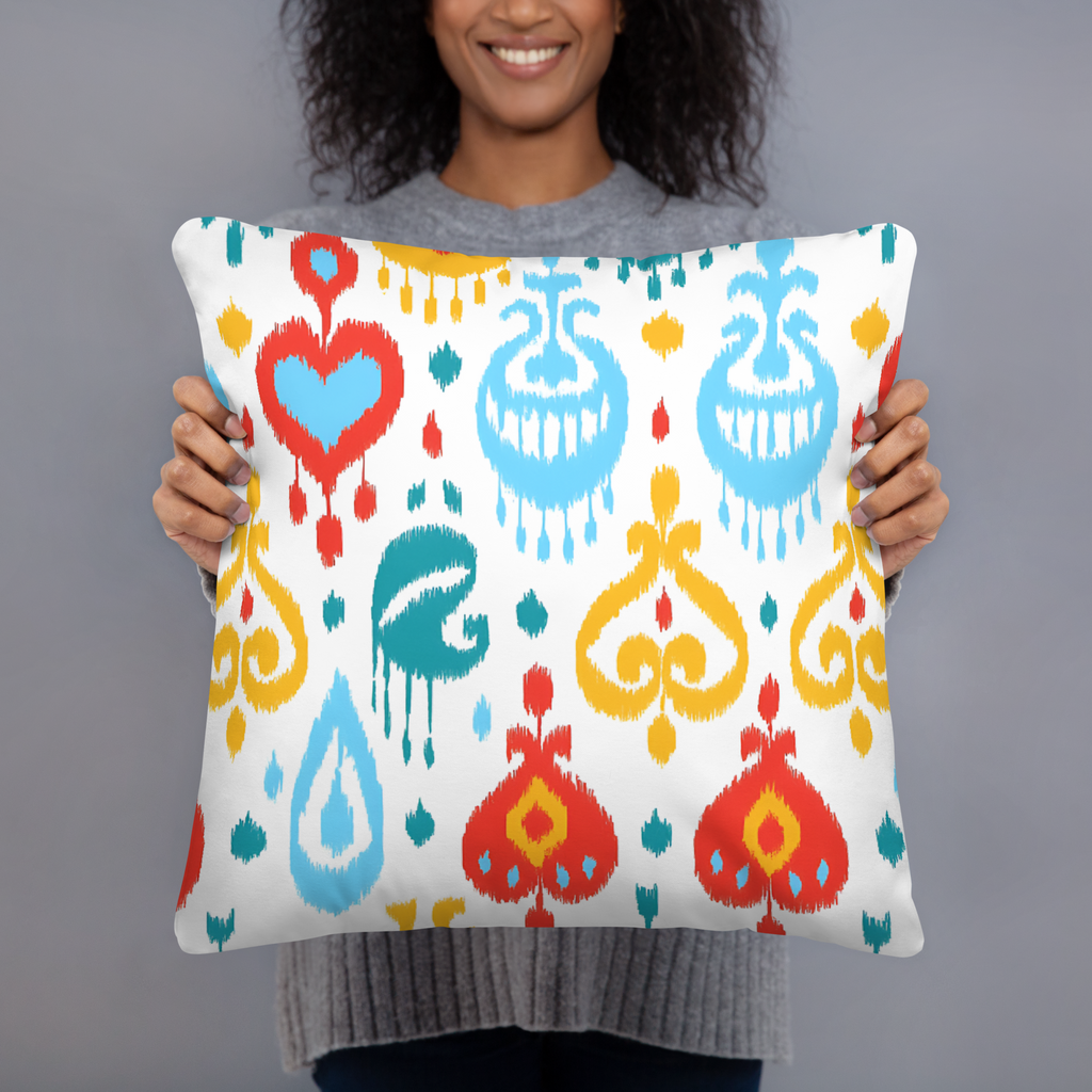 Colorful Ikat Pillow