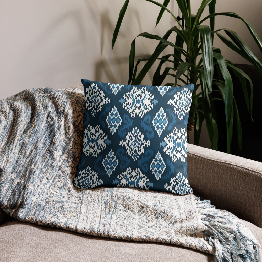 Midnight Ikat Pillow