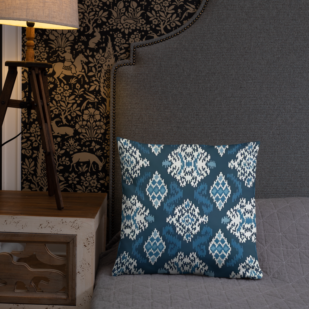 Midnight Ikat Pillow