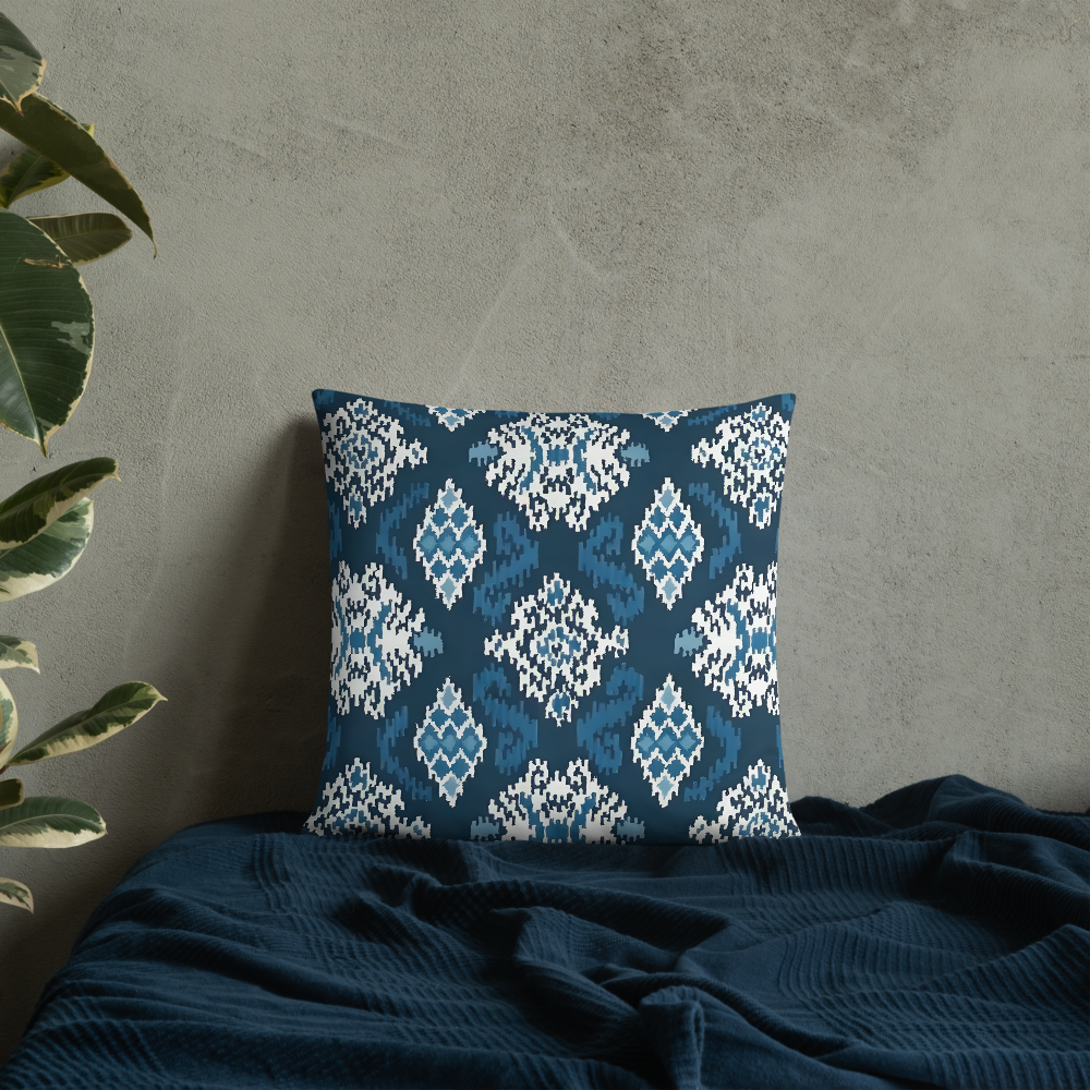 Midnight Ikat Pillow