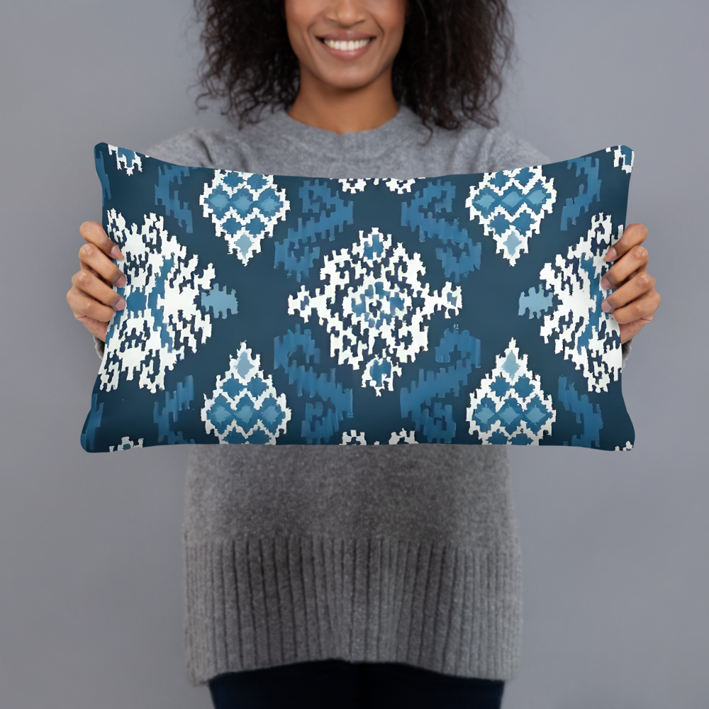Midnight Ikat Pillow