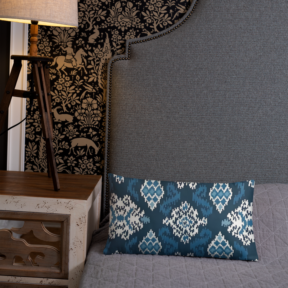 Midnight Ikat Pillow