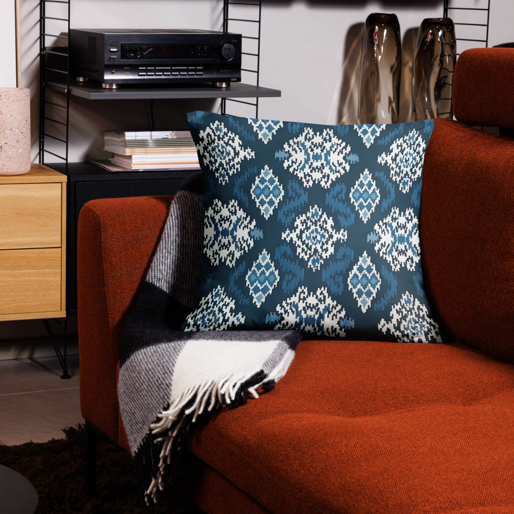 Midnight Ikat Pillow