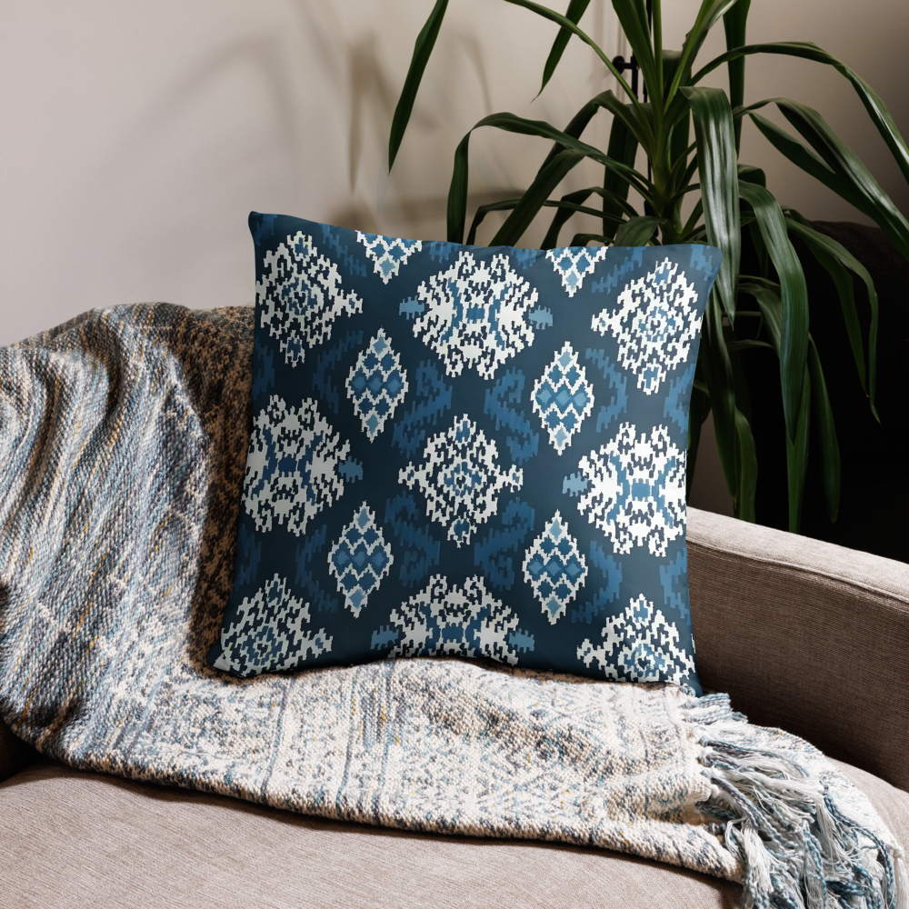 Midnight Ikat Pillow