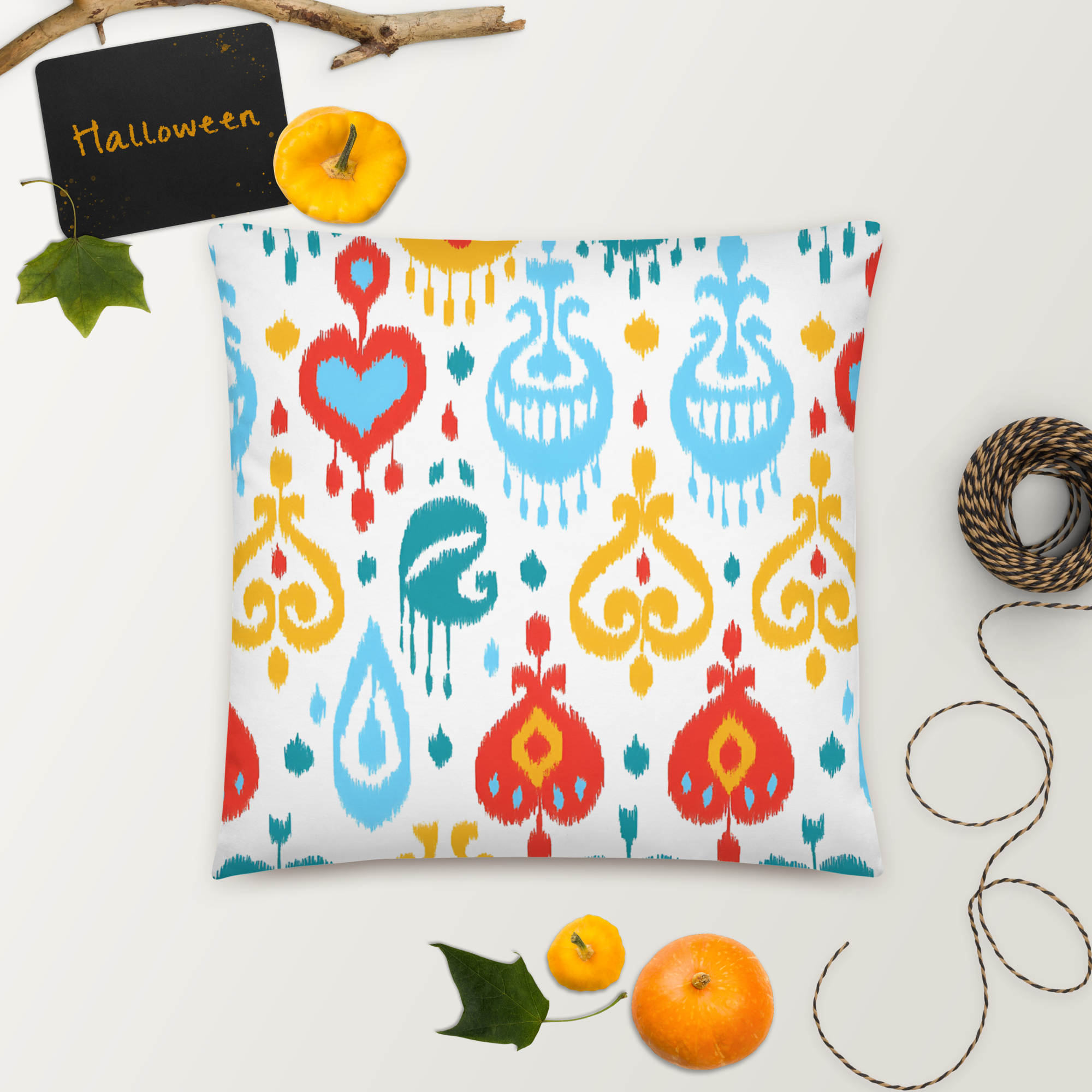 Colorful Ikat Pillow