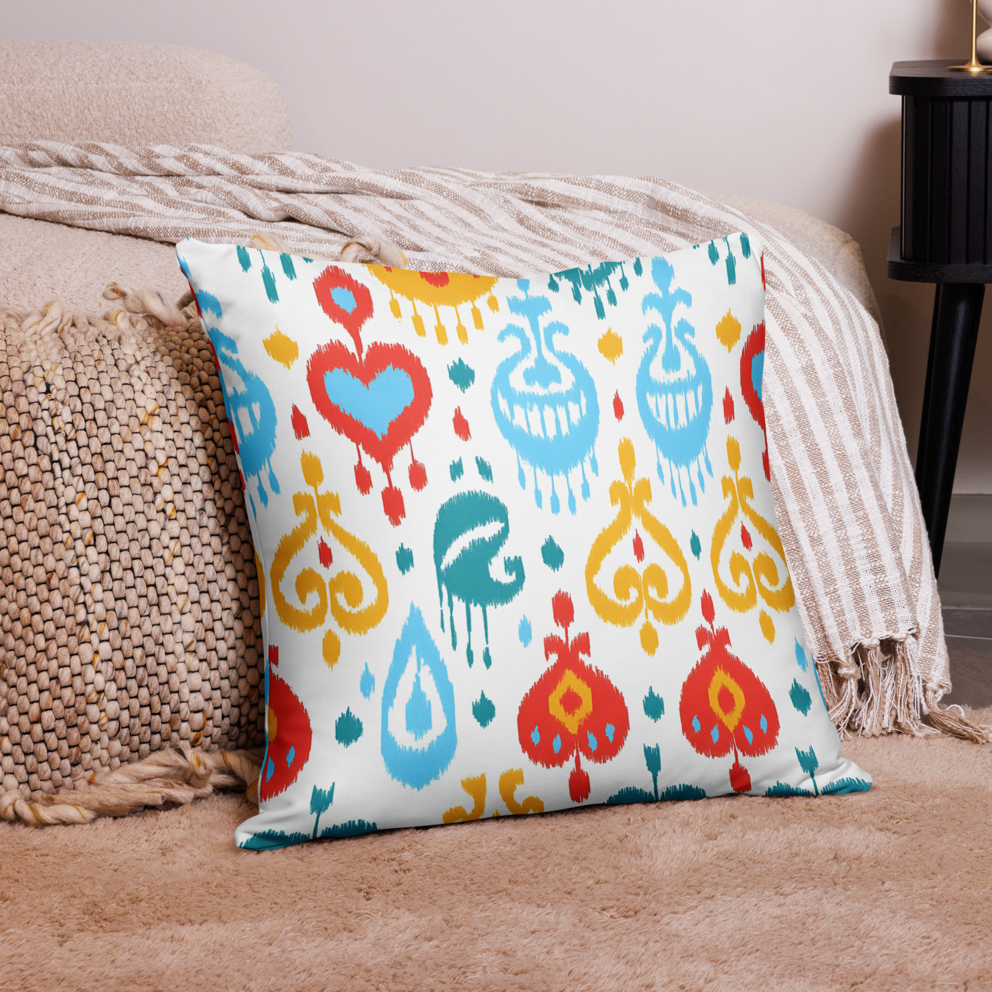 Colorful Ikat Pillow